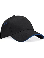 Beechfield B 15C 5 panelová sandwich kšiltovka 53.015C black/bright royal Beechfield B 15C 5 panelová sandwich kšiltovka 53.015C black/bright royal
