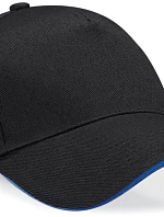 Beechfield B 15C 5 panelová sandwich kšiltovka 53.015C black/bright royal