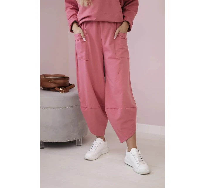 Bavlněná mikina kalhoty set malina Bavlněná mikina kalhoty set malina