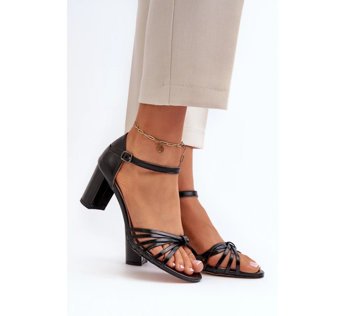 Dámské sandály na podpatku černé Pyrrette