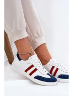 Zazoo N1068 Kožené Nízké Tenisky Dámské Bílá-Námořnická Modrá Zazoo N1068 Kožené Nízké Tenisky Dámské Bílá-Námořnická Modrá