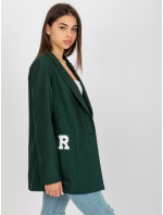 Tmavě zelený dámský oversized sako