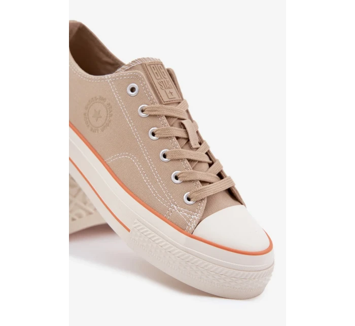 Pánské plátěné tenisky na platformě Big Star – béžové