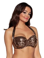 Dámská plavková podprsenka SK-166 Měděná lesk vzor - AVA