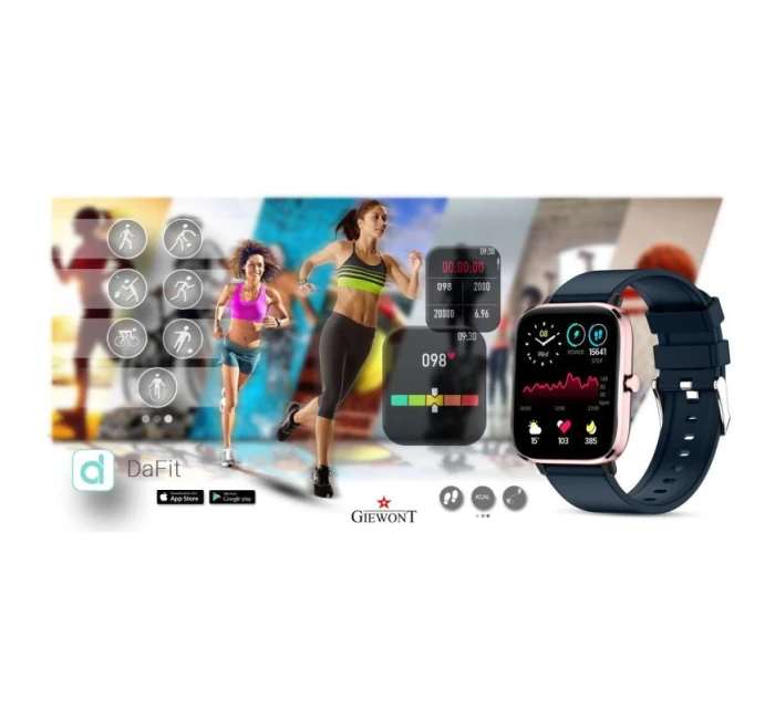 Chytré hodinky Giewont Pink-Green GW230-5 Chytré hodinky Giewont Pink-Green GW230-5