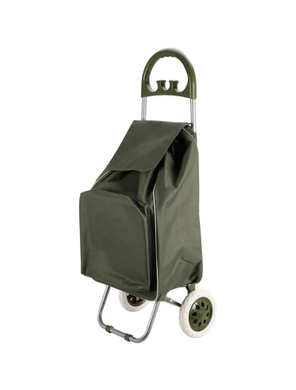 NÁKUPNÍ VOZÍK NA KOLEČKÁCH S RÁMEM 40L ZELENÝ