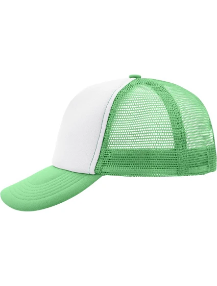 Daiber MB 70 5 panelová polyesterová síťovaná kšiltovka 03.0070 white/neon green Daiber MB 70 5 panelová polyesterová síťovaná kšiltovka 03.0070 white/neon green