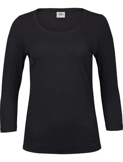 Tee Jays TJ 460 Dámské elastické tričko s 3/4 rukávem 18.0460 black Tee Jays TJ 460 Dámské elastické tričko s 3/4 rukávem 18.0460 black