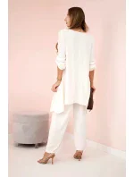 Sada halenky + kalhot s přívěskem světle béžová Sada halenky + kalhot s přívěskem světle béžová