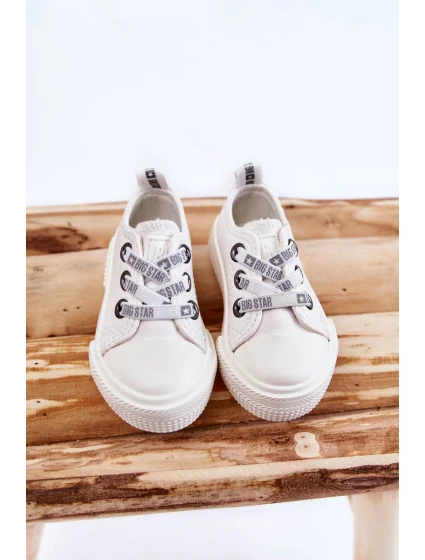 Dětské kožené tenisky BIG STAR model 21594822 Bílé - Big Star Shoes Dětské kožené tenisky BIG STAR model 21594822 Bílé - Big Star Shoes