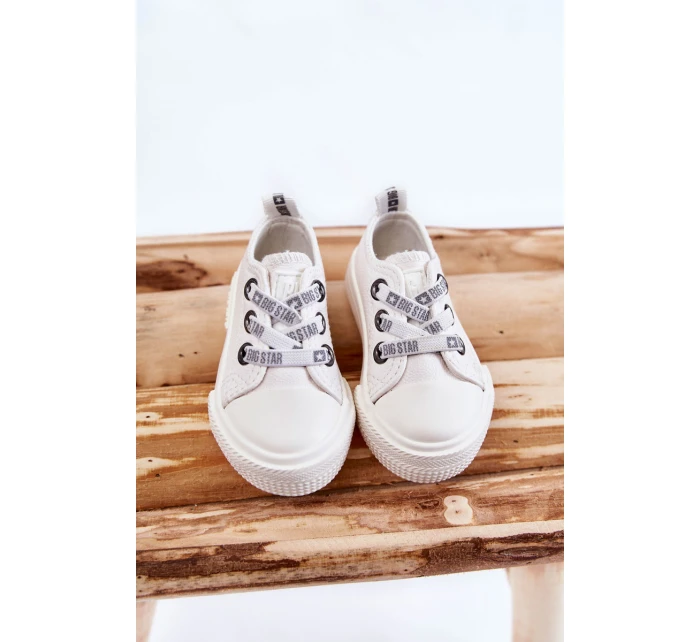 Dětské kožené tenisky BIG STAR model 21594822 Bílé - Big Star Shoes Dětské kožené tenisky BIG STAR model 21594822 Bílé - Big Star Shoes