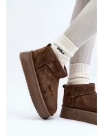 Dámské zimní boty na tlusté podrážce tmavě zelené model 21645988 - Boto Dámské zimní boty na tlusté podrážce tmavě zelené model 21645988 - Boto