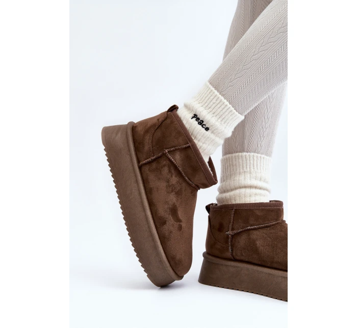 Dámské zimní boty na tlusté podrážce tmavě zelené model 21645988 - Boto Dámské zimní boty na tlusté podrážce tmavě zelené model 21645988 - Boto