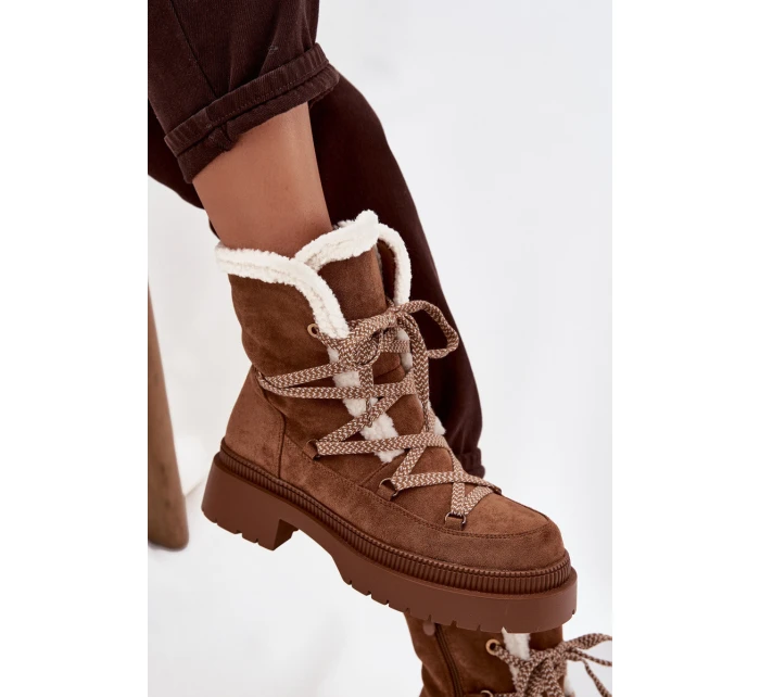 Dámské sněhule s kožíškem Camel model 21715007 - Boto