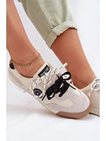 Dámské tenisky s dvojitým šněrováním Big Star model 22042687 Béžové - Big Star Shoes