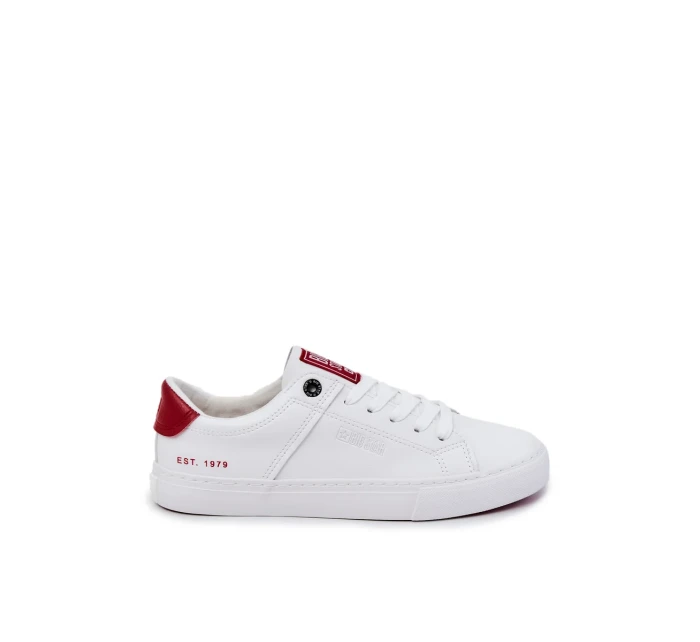Pánské kožené tenisky Big Star - bílá/červená