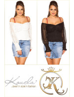 Trendy Off Shoulder Shirt with lace