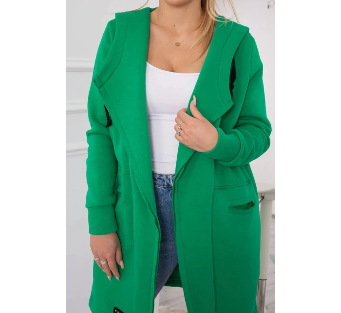 Zateplená mikina s kapucí model 21099104 zelená - Kesi