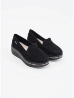 Trendy  mokasíny dámské černé platforma