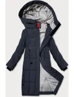 Prošívaná dámská zimní bunda v grafitové barvě LHD (LHD-24572)