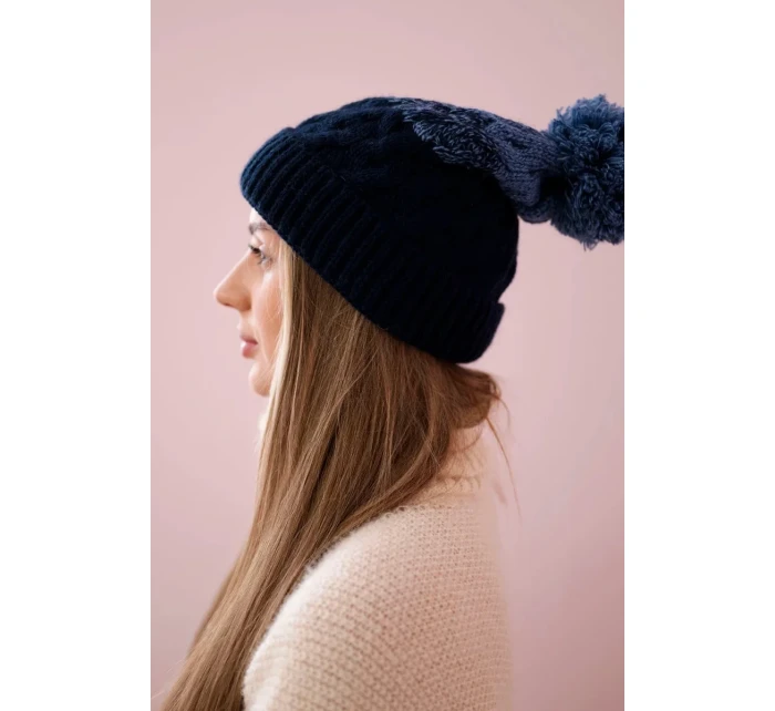 Fleecová čepice Ilona K218 navy blue+jeans
