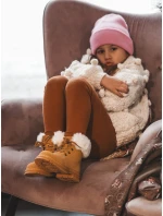 Dětské Trapery Botky na Zip s Kožešinou Camel model 21640125 - Boto