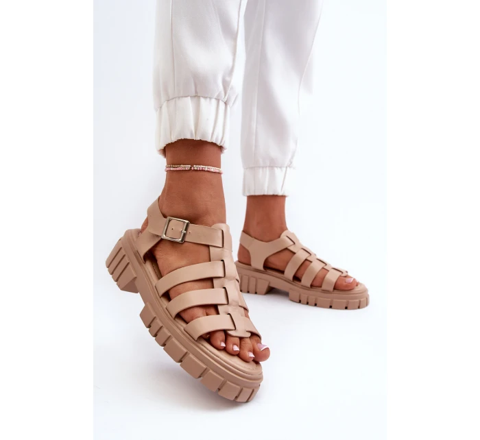 Dámské sandály béžové model 21657065 - Boto Dámské sandály béžové model 21657065 - Boto