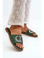 Dámské Ploché Žabky S Cekulemi S.Barski KV27-052 Zelené