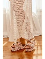 Dámské Sandály Na Masivní Platformě S Pletením A Přezkami Multikolor Dámské Sandály Na Masivní Platformě S Pletením A Přezkami Multikolor