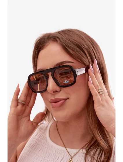 Dámské sluneční brýle s UV filtrem Černo-hnědé
