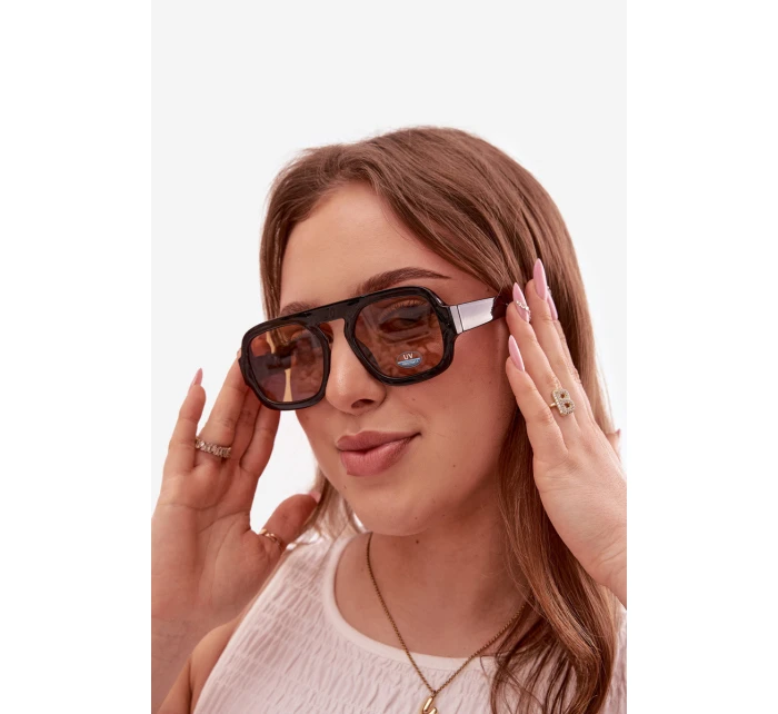 Dámské sluneční brýle s UV filtrem Černo-hnědé