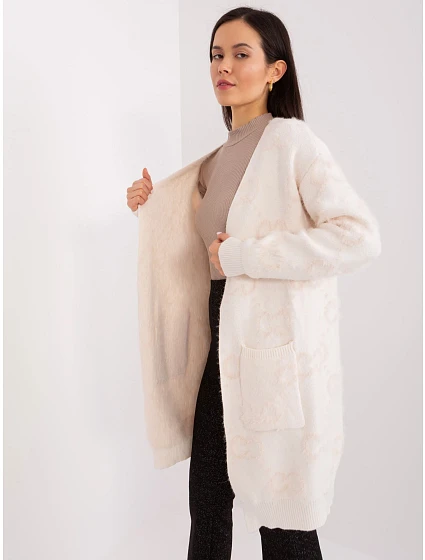 Sweter AT SW  jasny beżowy model 19034259 - FPrice