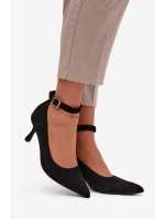 Lodičky z eko semiše Devoria – černé Lodičky z eko semiše Devoria – černé