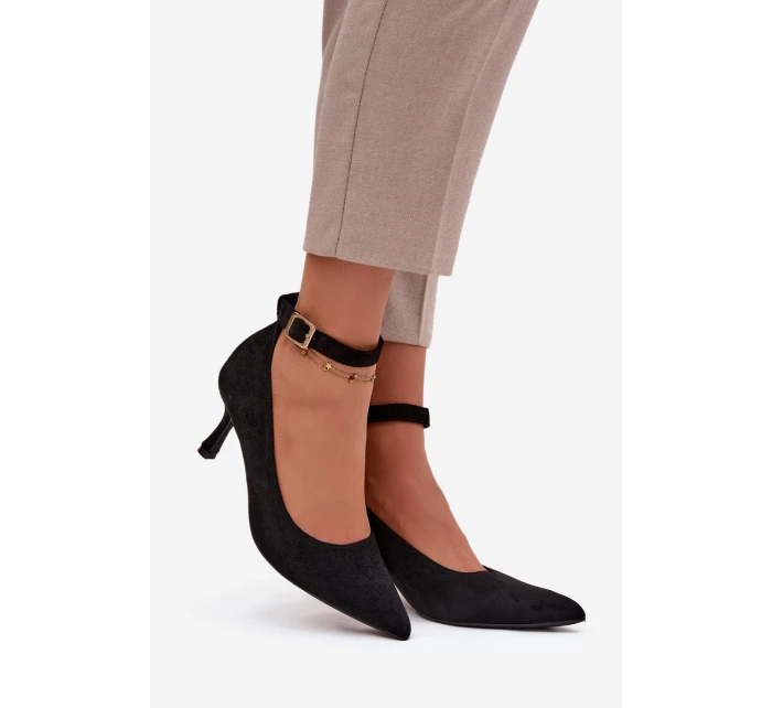 Lodičky z eko semiše Devoria – černé Lodičky z eko semiše Devoria – černé