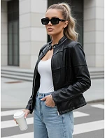 Dámská koženková bunda TY5455 černá - FashionStreet