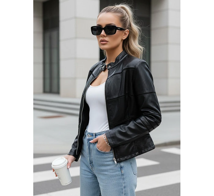 Dámská koženková bunda TY5455 černá - FashionStreet