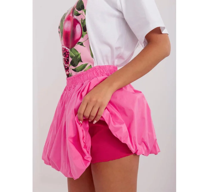 Růžová dámská mini sukně typu s gumou v pase model 20970150 - Factory Price