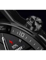 Rubicon RNCE88-1 Smartwatch Black- Černý silikonový řemínek + černý kožený řemínek