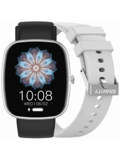 Dámské chytré hodinky GRAVITY GT18-5 Black Silicone Strap + Grey Strap