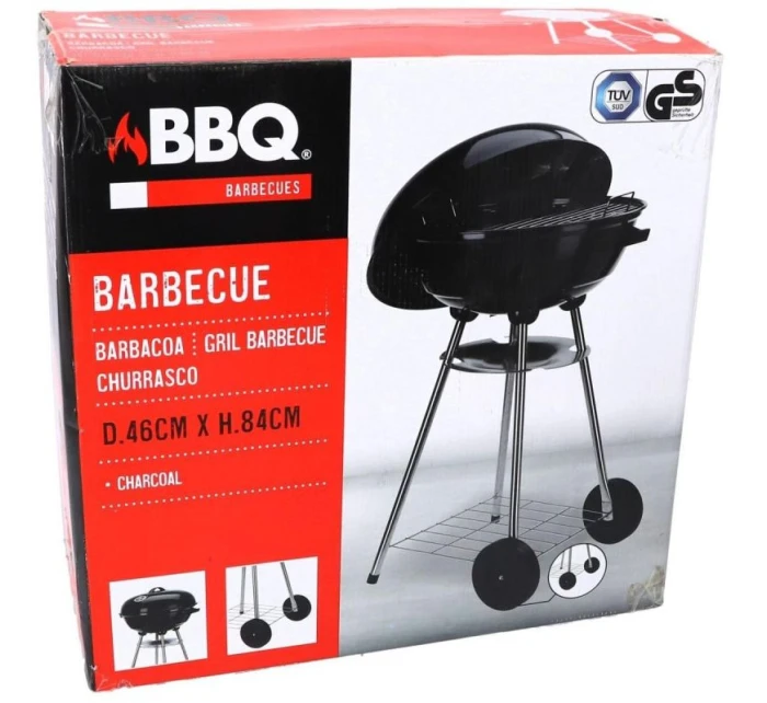 KULOVÝ ZAHRADNÍ GRIL REX OCEL PRŮMĚR 46 CM