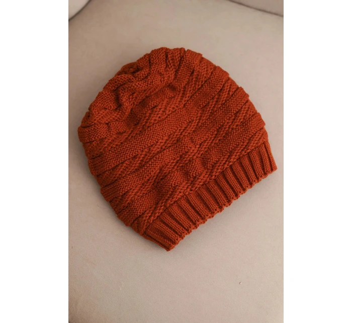 Čepice s rolováním Magda K293 camel