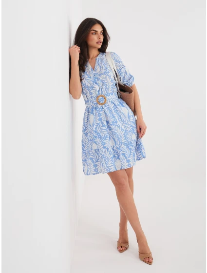 Sukienka D74516M30485A jasny niebieski