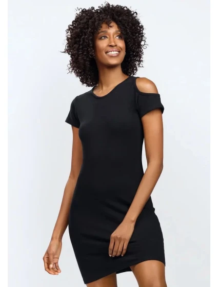 Dámská noční košilka Slip Esi černá - DKaren Dámská noční košilka Slip Esi černá - DKaren