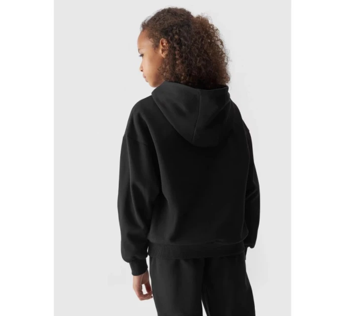 Dívčí nepruhovaná mikina s kapucí 4F Junior 4FJWAW24TSWSF1213-20S Dívčí nepruhovaná mikina s kapucí 4F Junior 4FJWAW24TSWSF1213-20S