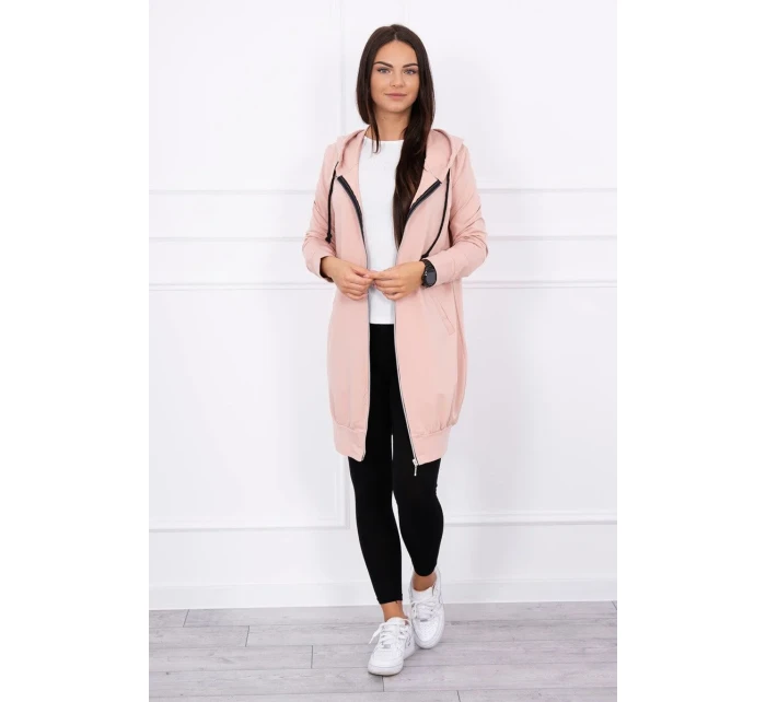 Mikina s kapucí tmavě pudrově růžová Mikina s kapucí tmavě pudrově růžová