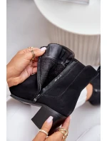 Zateplené dámské boty na podpatku černé Radeya Zateplené dámské boty na podpatku černé Radeya