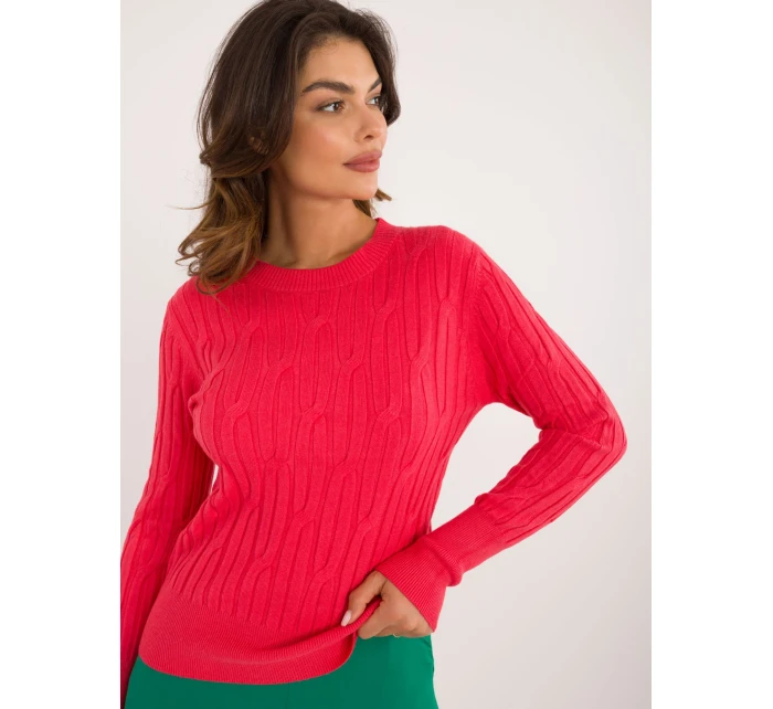 Sweter AT SW  koralowy model 20493469 - FPrice