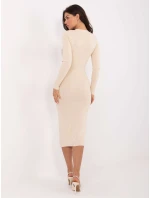 Sukienka PM SK model 21365529 jasny beżowy - FPrice Sukienka PM SK model 21365529 jasny beżowy - FPrice