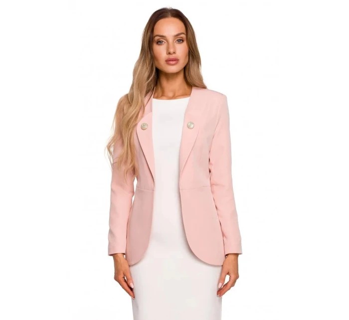 Dámské sako M665 pudrově růžové - Moe