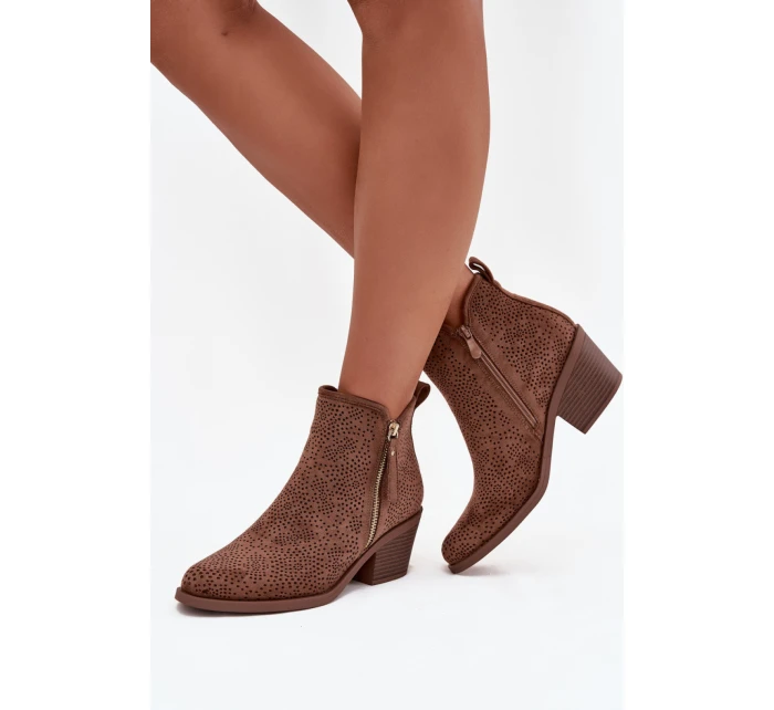 Boty na podpatku model 222515 Step in style Boty na podpatku model 222515 Step in style